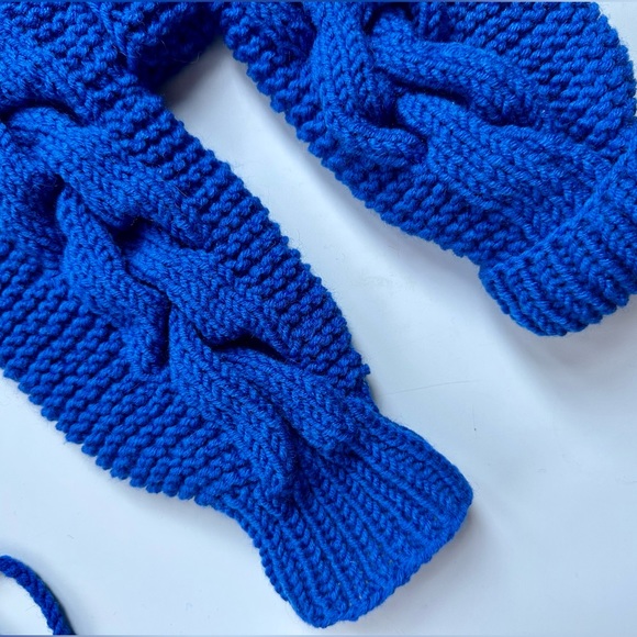 NEW Baby Romper Jumpsuit 0 3 6 months blue handmade Bodysuit Winter - Picture 4 of 6